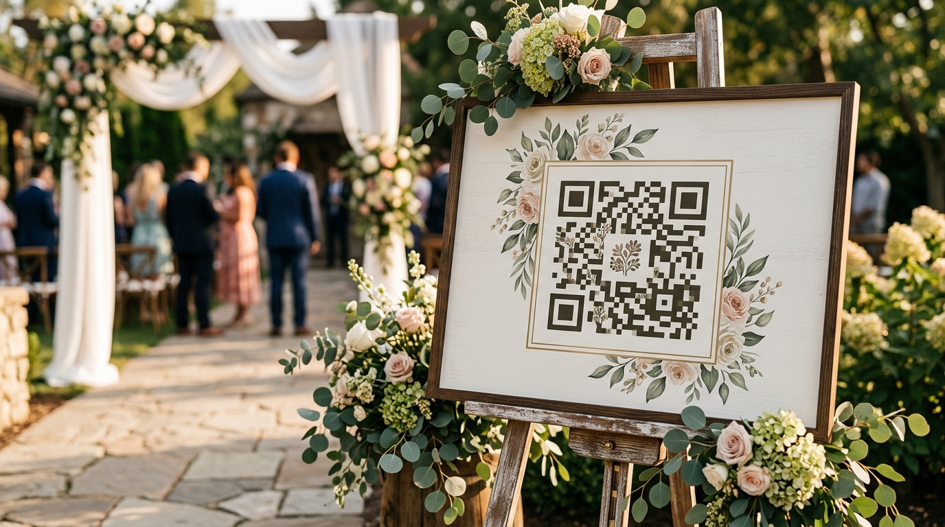 QR Code Welcome Signs for Weddings: Design and Setup Guide | SeatYourself